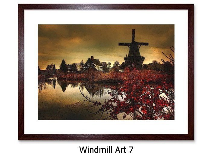 Windmill Art Framed Print